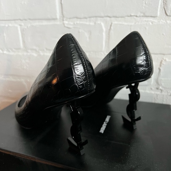 YSL Opyum 85 Croc embossed pump -36.5- new - Picture 9 of 12